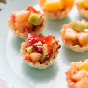 These easy fruit salsa cups are going to be a hit wherever they god! They are so simple to make!