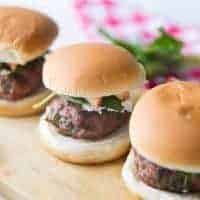 Basil Peach Pork Burger Recipe