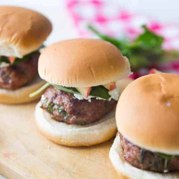 Basil Peach Pork Burger Recipe