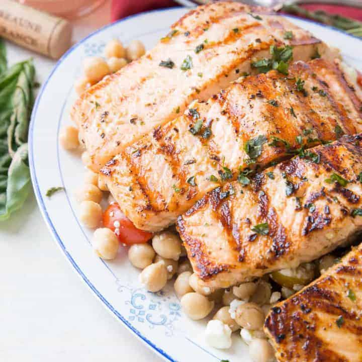 Easy Grilled Salmon Recipe with Chickpea Salsa