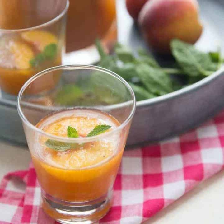 Peachy Bourbon Slush Punch