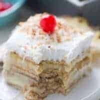 Pina Colada Ice Box No Bake Cake