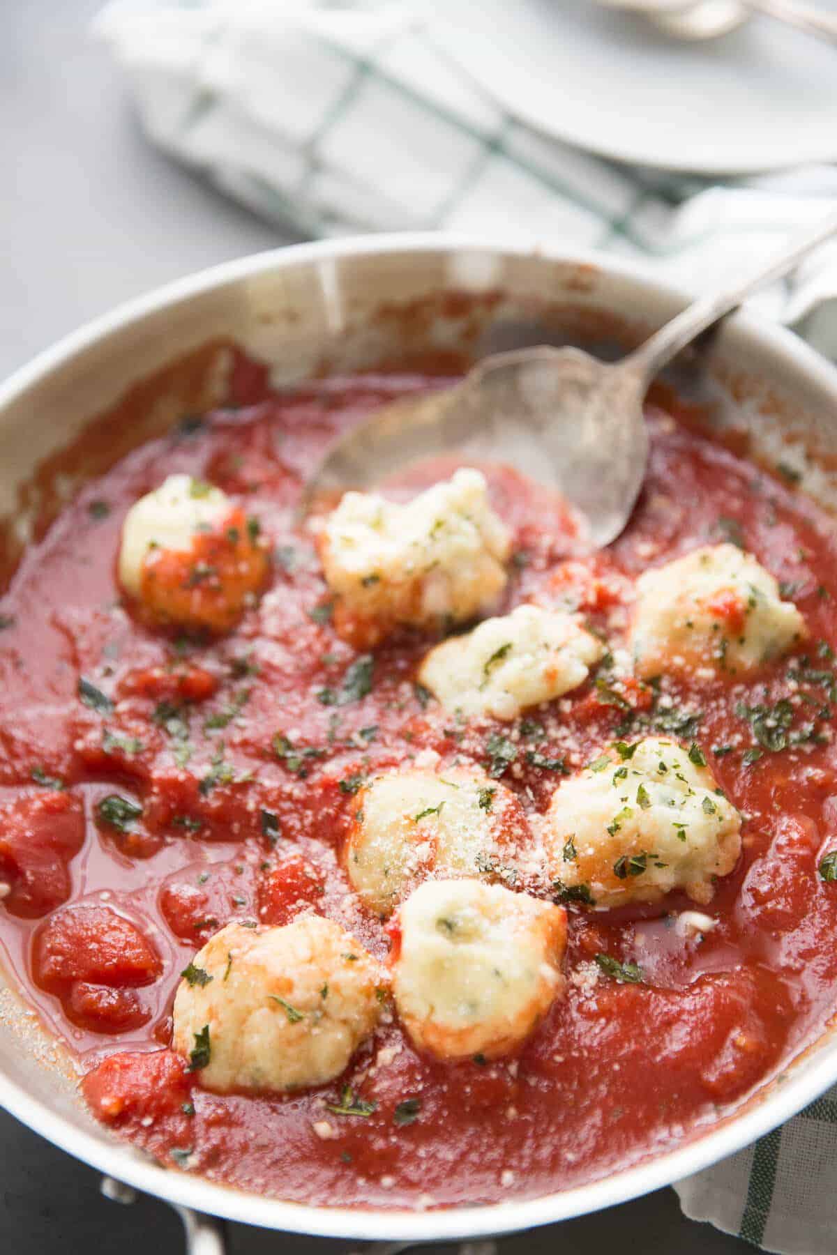 Basil Ricotta Dumplings