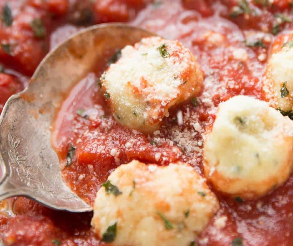 Basil Ricotta Dumplings