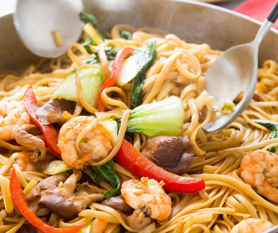 what is in shrimp lo mein