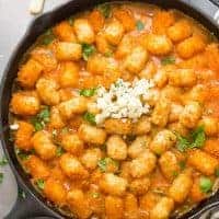 Buffalo Chicken Tator Tot Casserole