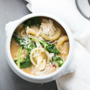 This soup combines the flavors of chicken florentine in an easy, heart-warming soup that feeds the belly and the soul.