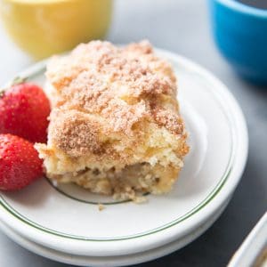 Easy pear coffee cake