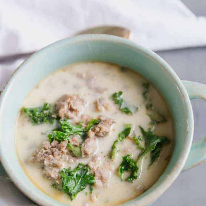 Easy Potato, Sausage and Kale Soup - Lemons for Lulu