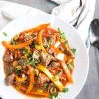 Ropa vieja top down view