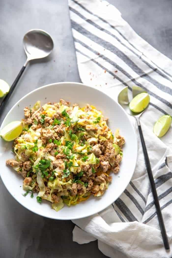 egg roll noodle bowl