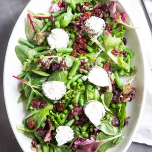 Spring Salad Recipe top down view on plate
