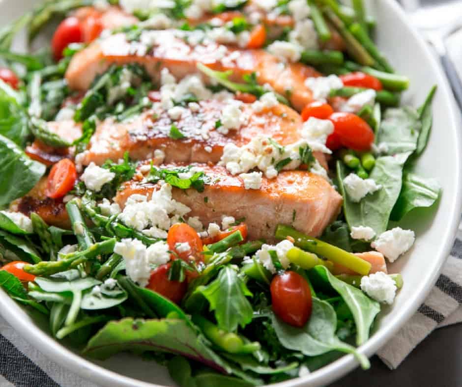 Bourbon Glazed Salmon Salad Recipe Lemons for Lulu