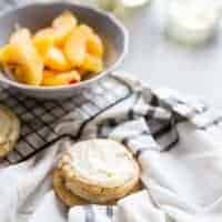 Peach Bellini Sugar Cookies stack of two