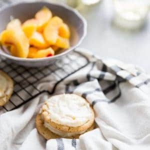 Peach Bellini Sugar Cookies stack of two