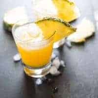 Vodka cocktail with pineapple
