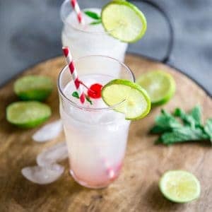 Cherry vodka lemonade two