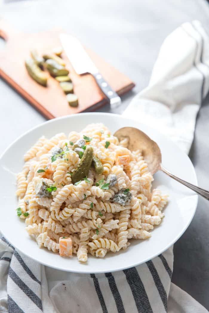 dill pickle pasta salad
