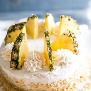 Pineapple cake front view