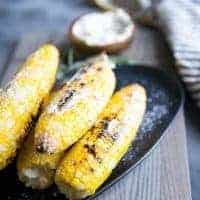 grilled corn with herbs