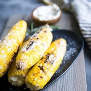 grilled corn with herbs