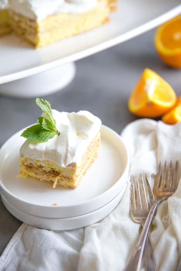orange creamsicle ice box cake