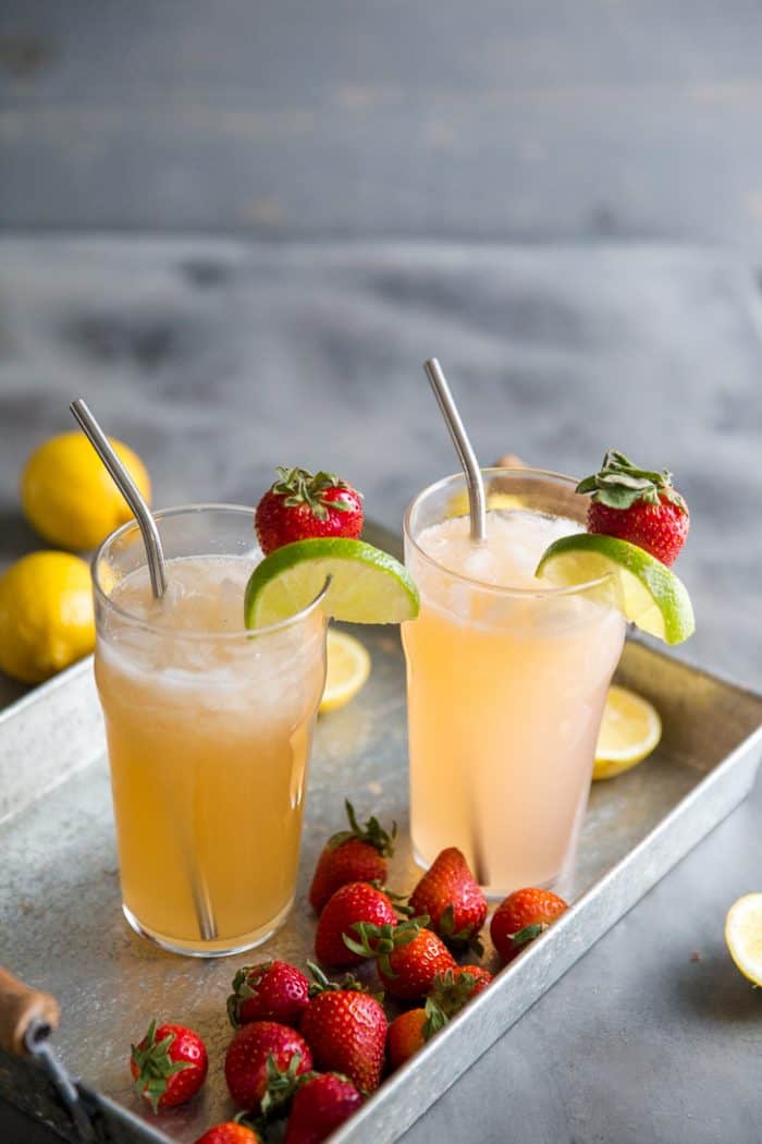strawberry lemonade bourbon cocktail