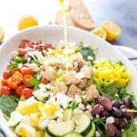 cobb salad with dressing