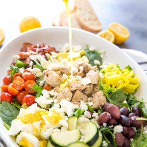 cobb salad with dressing