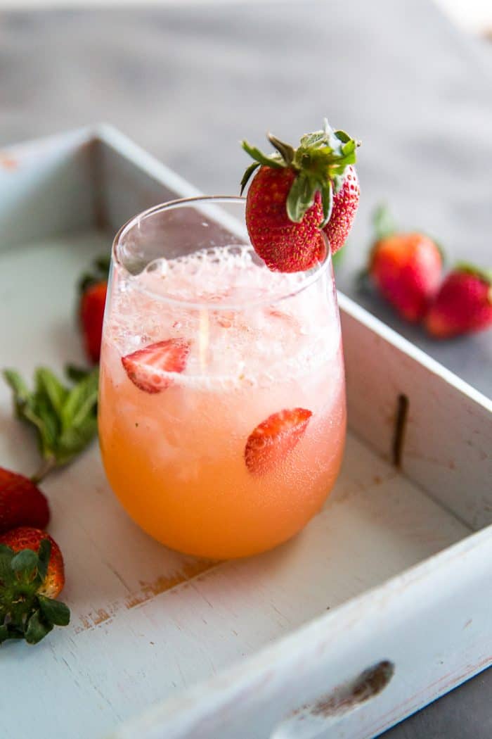 Strawberry Grapefruit Vodka Cocktail