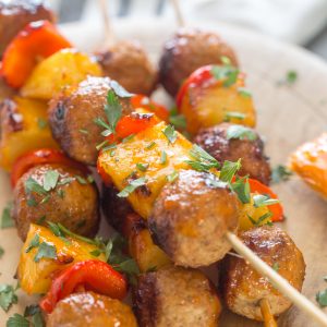 Easy Kabob recipe with meatballs