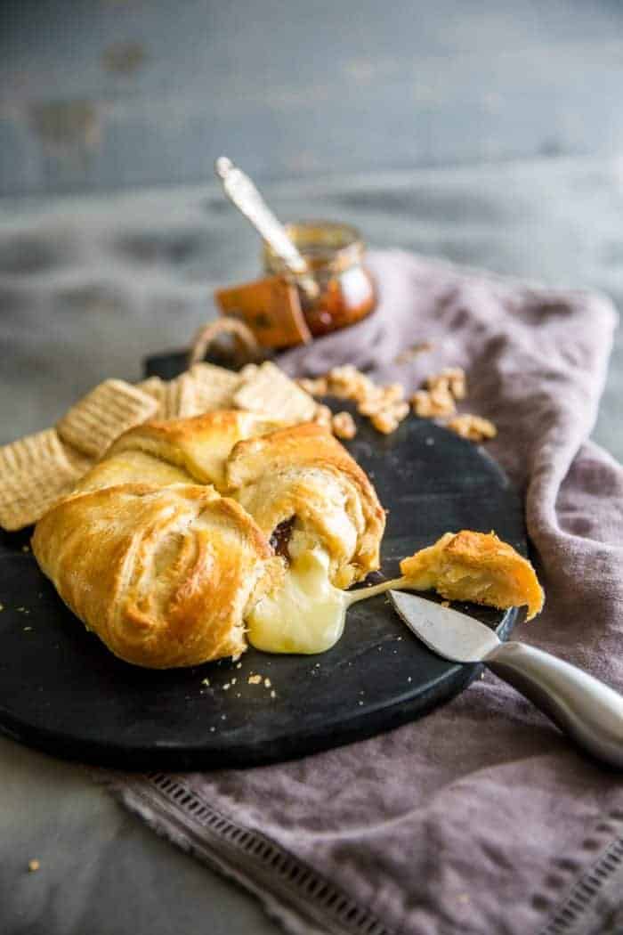 Fig and Walnut Baked Brie Appetizer