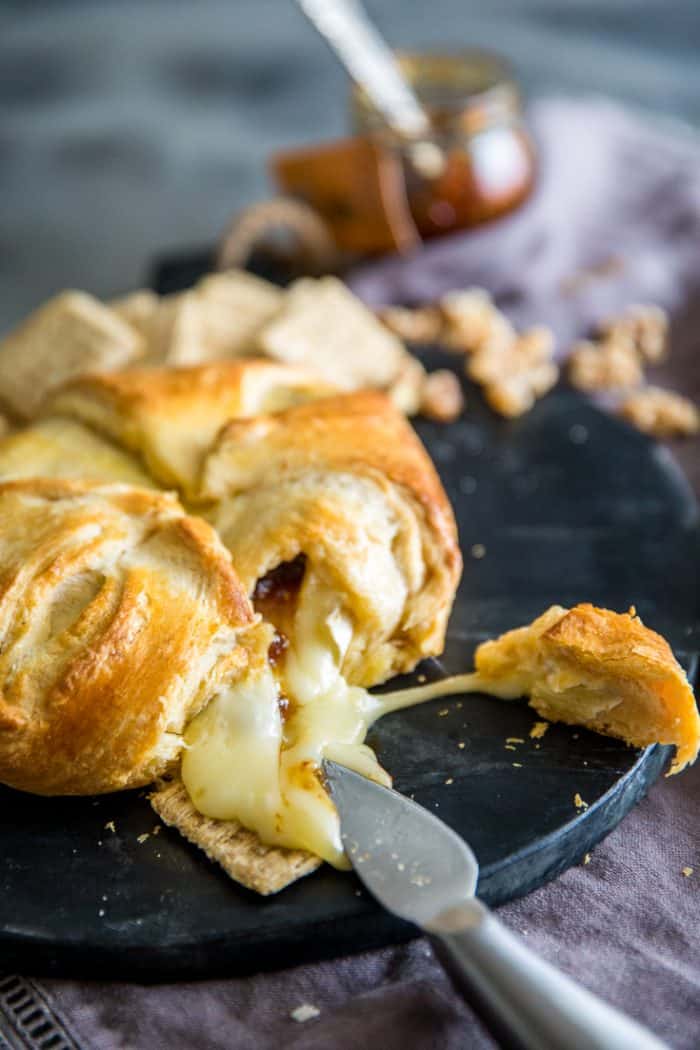 Fig and Walnut Baked Brie Appetizer