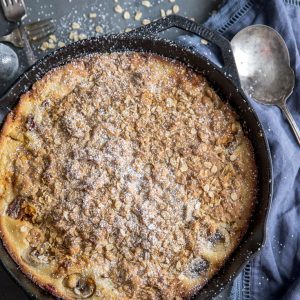 simple banana bread skillet