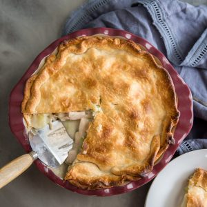 Turkey pot pie whole slice out