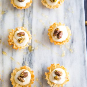 Mini whipped goat cheese cups