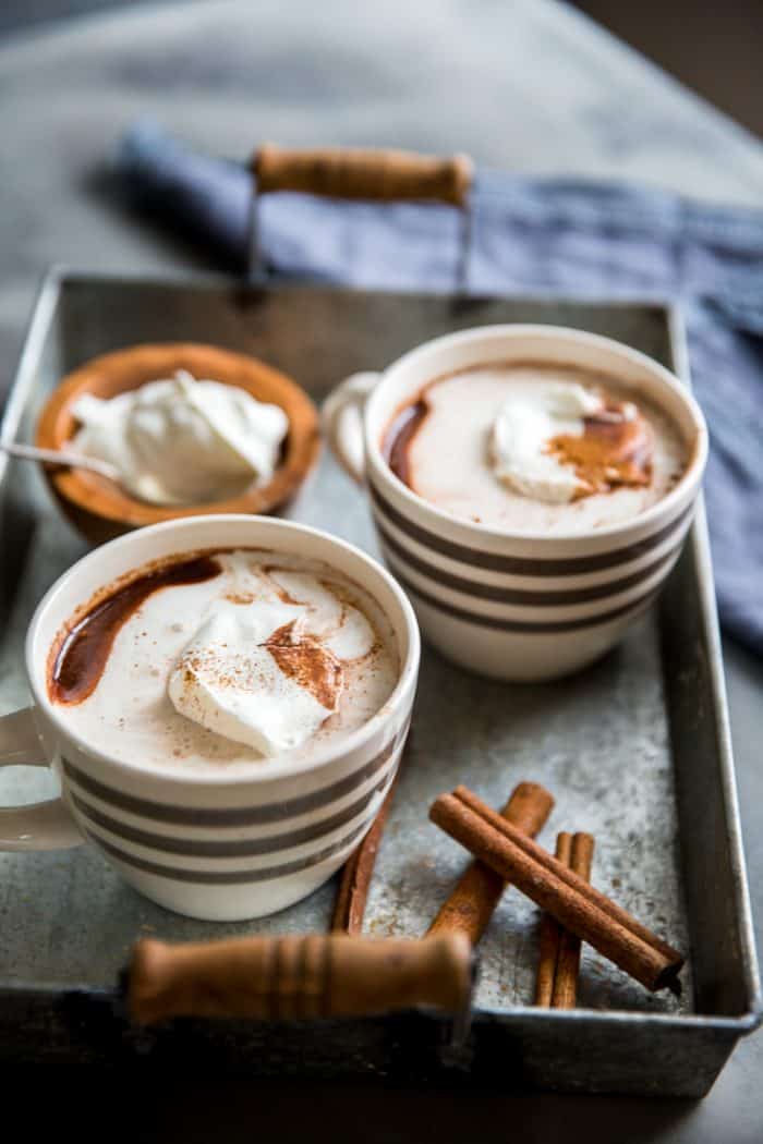 Boozy Cinnamon Hot Chocolate Recipe | LemonsforLulu.com