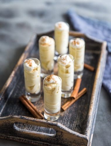pudding shots six glasses