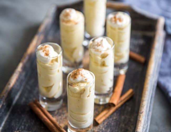 pudding shots six glasses