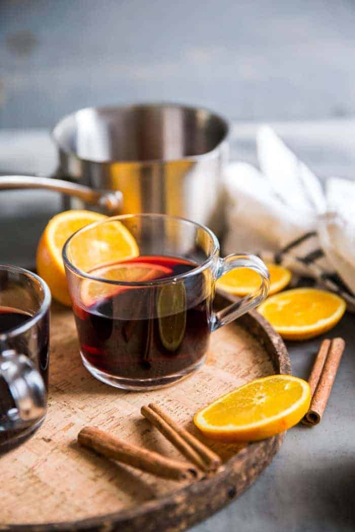 warm red wine sangria