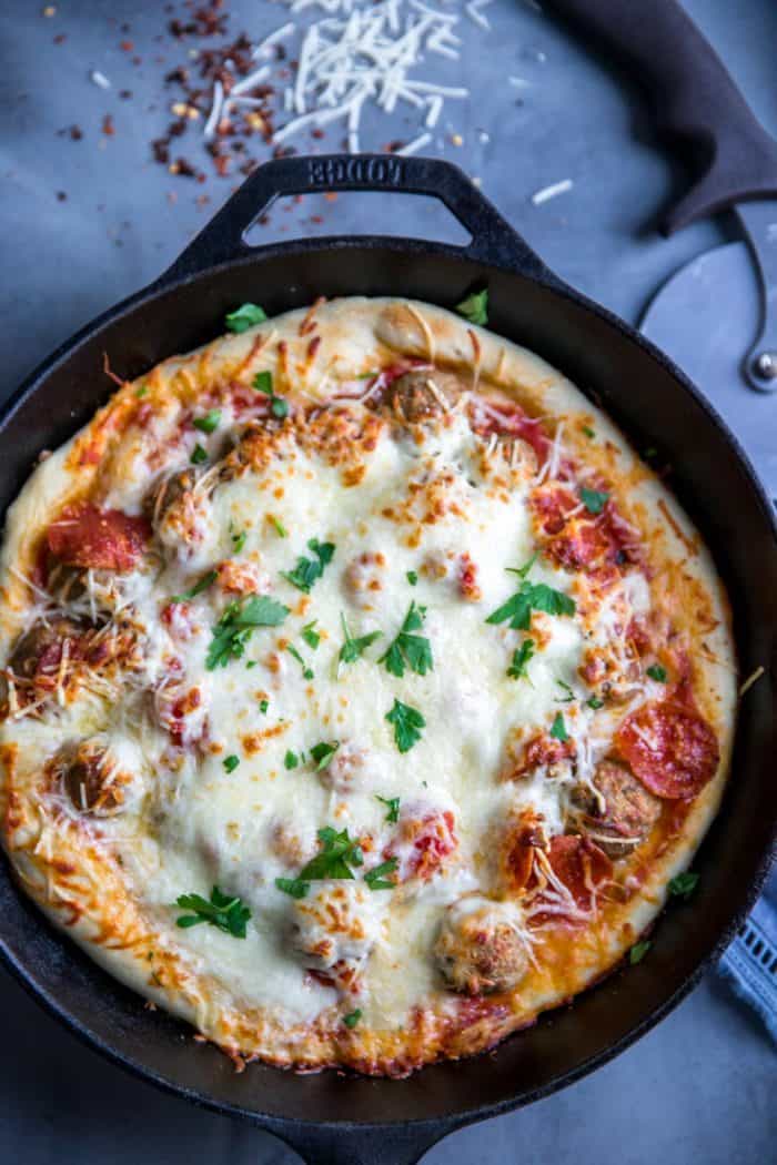 meatball pizza