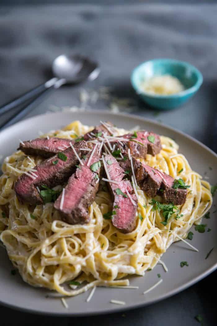 Easy Steak Alfredo