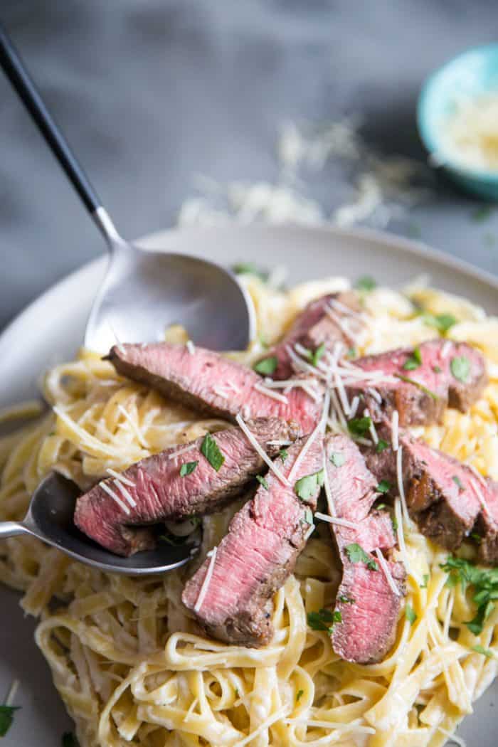 Easy Steak Alfredo