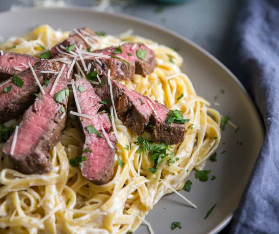 Easy Steak Alfredo
