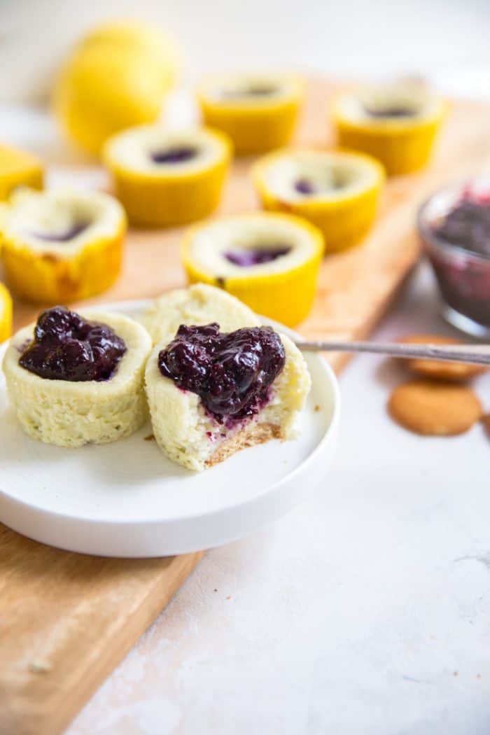 mini blueberry cheesecake