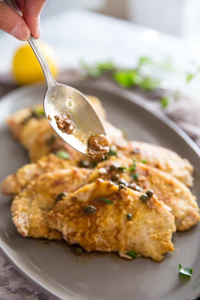 Pork Cutlets with Lemon Caper Sauce