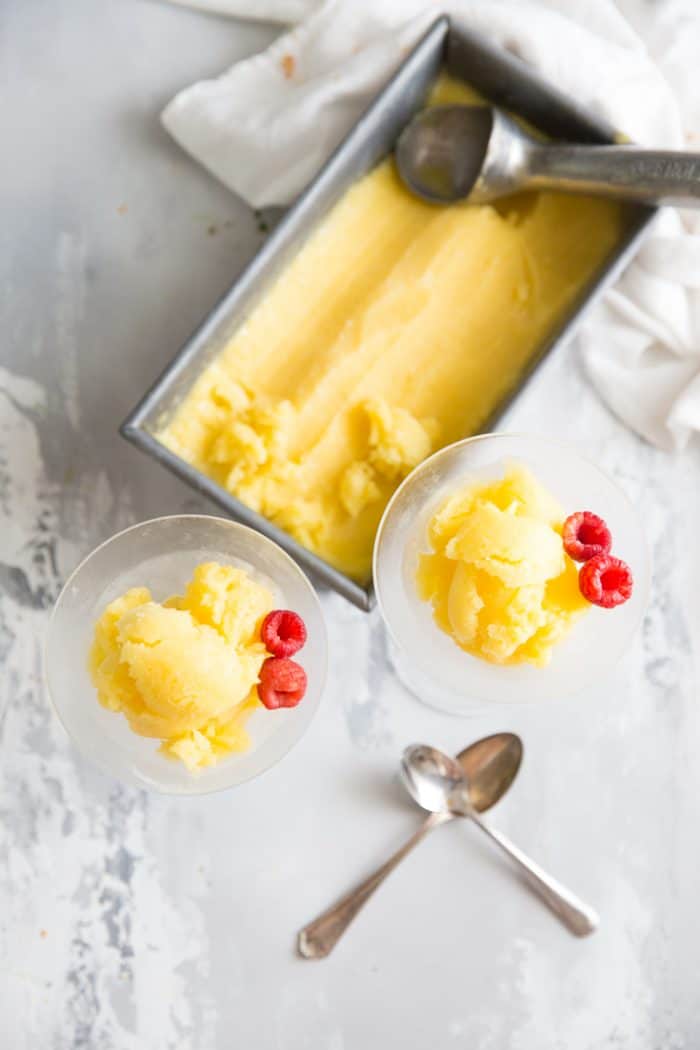 mango rum punch sorbet recipe two glasses