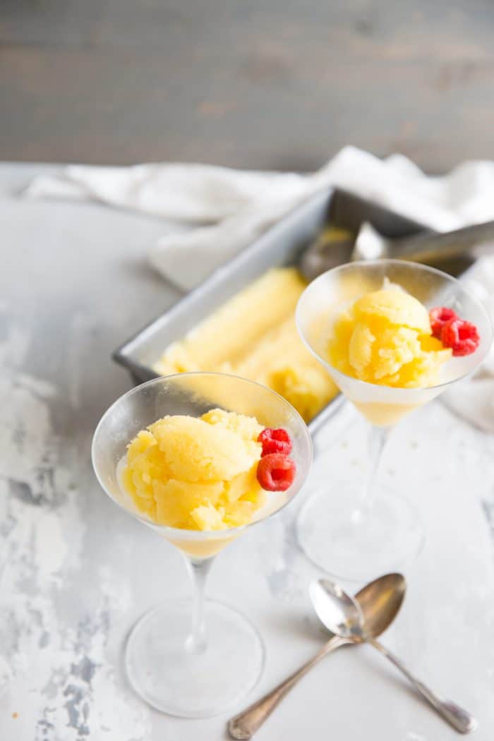 Mango Rum Punch Sorbet