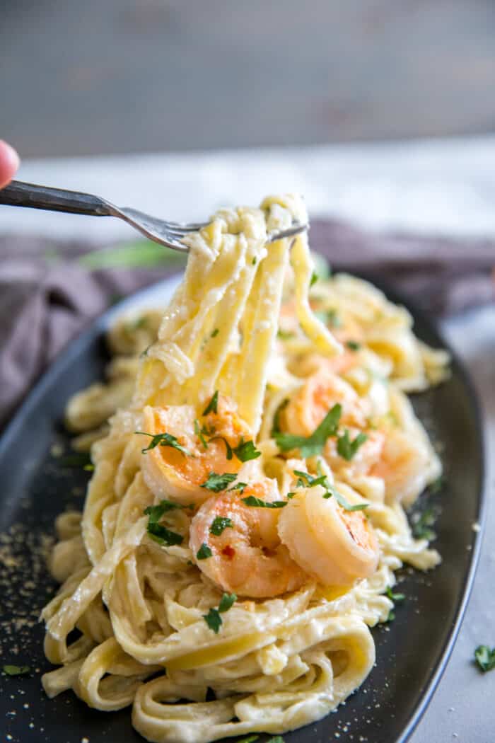 Garlic Shrimp Alfredo
