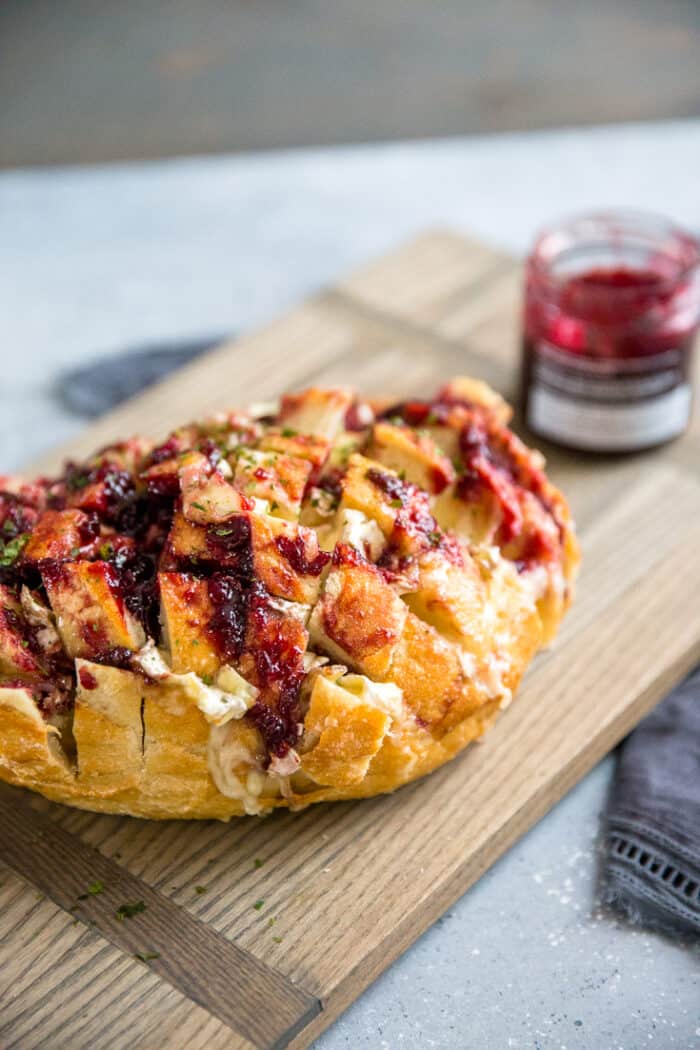 Baked Brie and Jam PullApart Bread